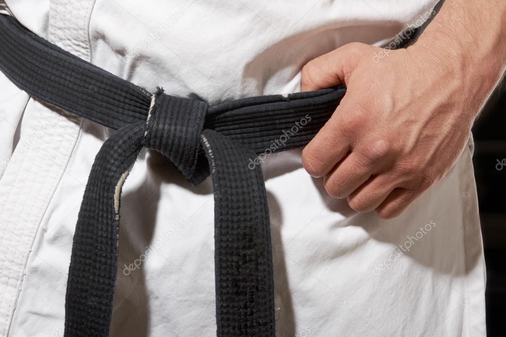 depositphotos 97004110 stock photo karate stance hand and black